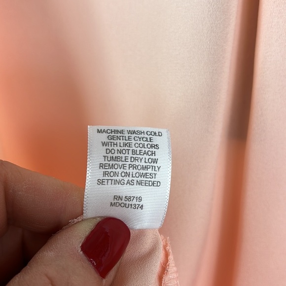 Relativity midi dress roll tab sleeves asymmetric hem Sz M - Picture 12 of 12